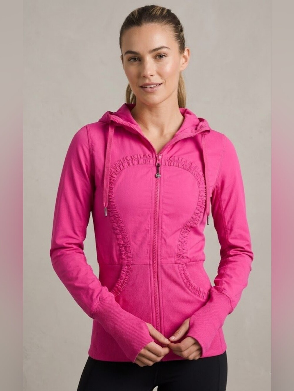 Lululemon Athletica Pink Dance Studio Jacket Reversible Sweater Medium/Large Y2k